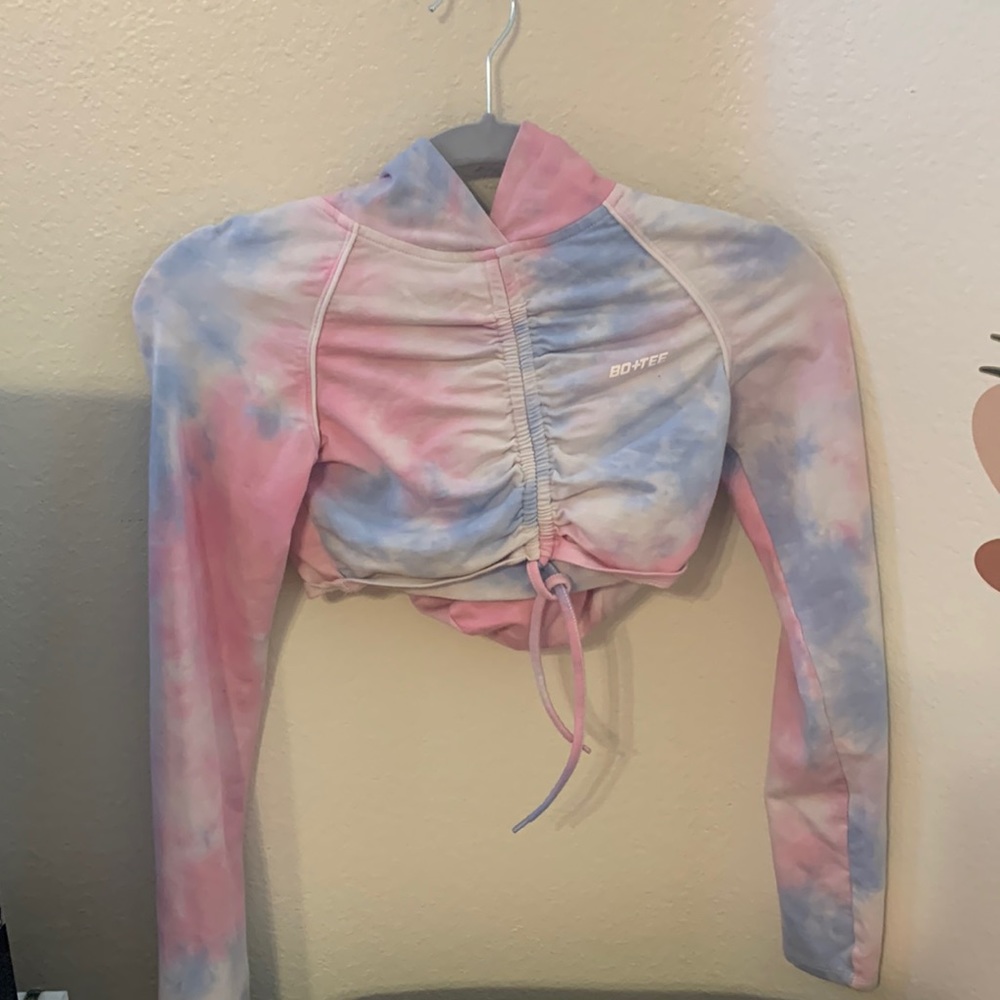 Tie-dye Cropped hoodie
